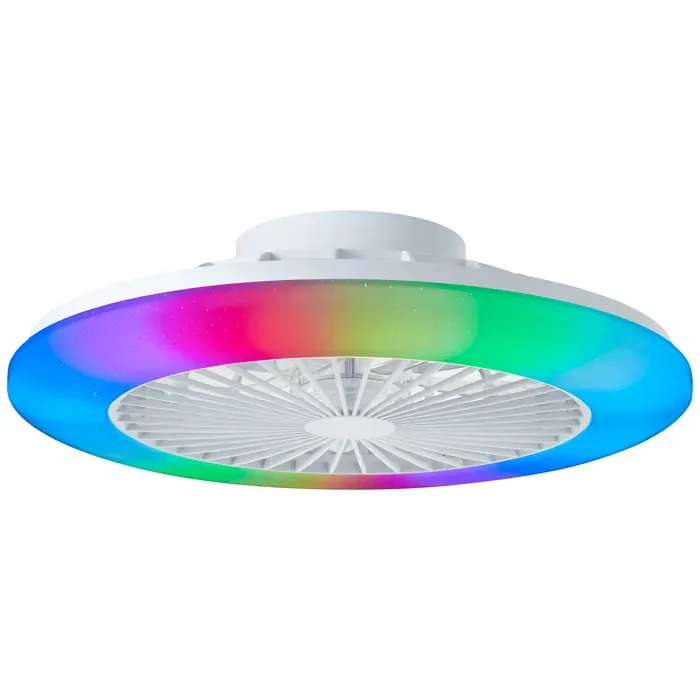 Plafonnier LED avec ventilateur - BRILLIANT - SALERNO - 40W - Dimmable - Télécommande incluse
