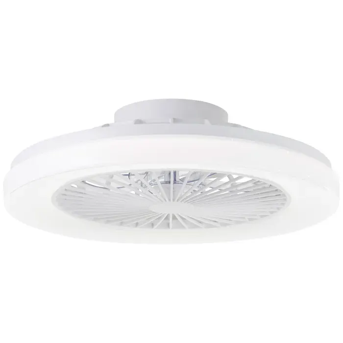 Plafonnier LED avec ventilateur SIANO blanc plastique/métal DIA. 48cm