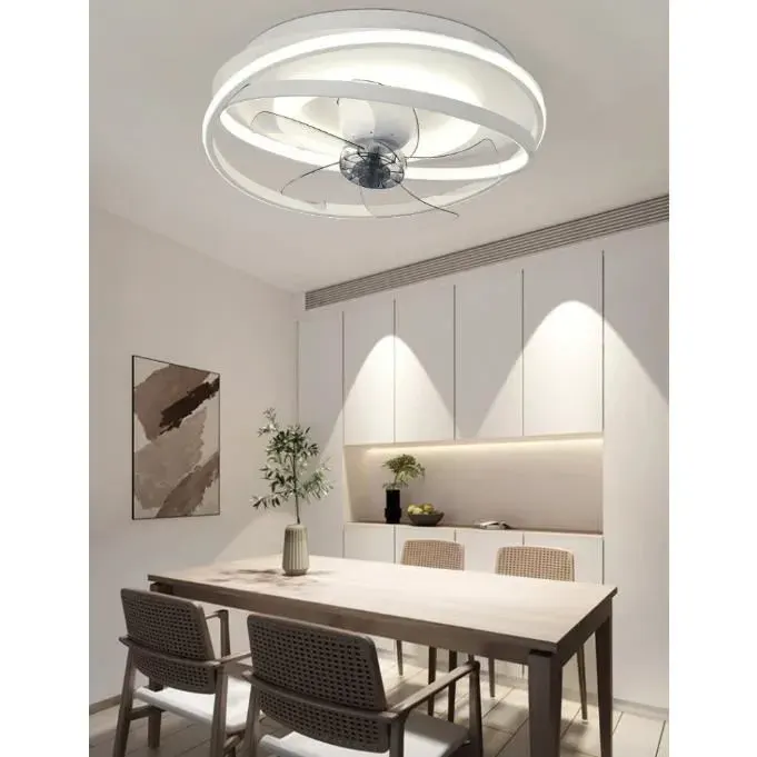 Plafonnier LED - RUMOCOVO - Ventilateur intégré - Télécommande - Design moderne - Éclairage intérieur