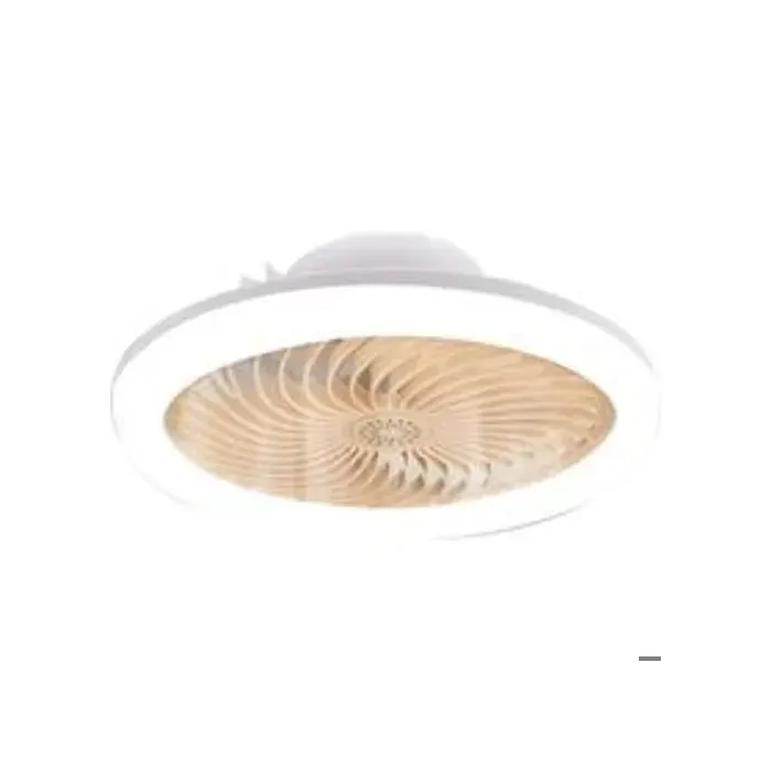 Plafonnier ventilateur 3-en-1 – LED dimmable silencieux avec aromathérapie pour chambre Blanc 28x28cm