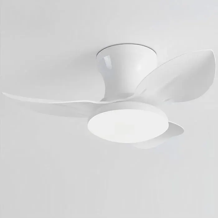 Plafonnier Ventilateur 65 cm avec Lumière LED de Plafond Silencieux Télécommande et Lames ABS pour Chambre