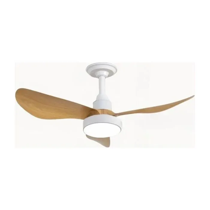 Plafonnier Ventilateur 82cm Moderne Éclairage LED 3CCT Dimmable et Ventilation Silencieuse pour SalonBois