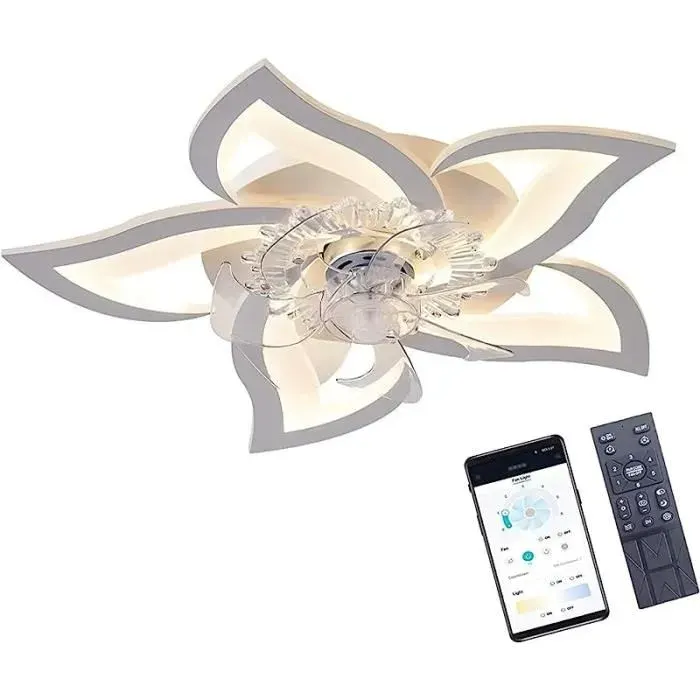 Plafonnier Ventilateur - RUMOCOVO - C-19 - LED Dimmable - Télécommande - 6 Vitesses