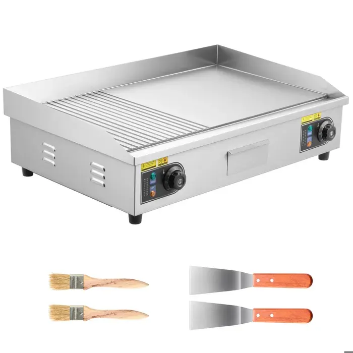 Plancha Électrique 725x40 cm-Duoku-Plaque à Snacker 4400 W idéale pour Barbecue Restaurant et Snack-Bar Plaque de Cuisson