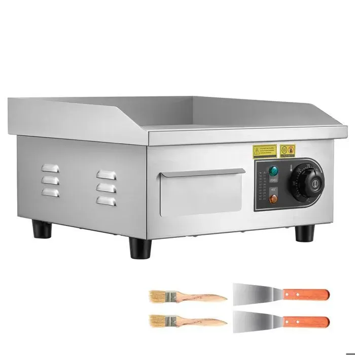 Plancha électrique - DUOKU - YS-360-EU - 355X300mm - 2000 W - Plaque fonte 8 mm