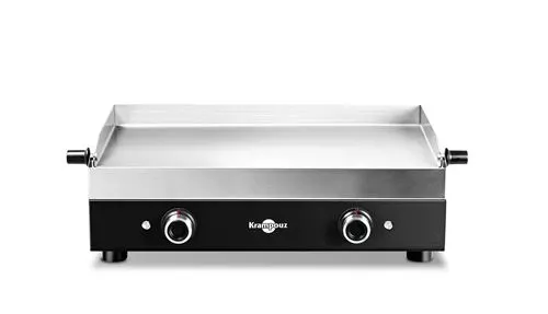 Plancha électrique Krampouz Série Noire Double PFSR2AA-KR 3200 W Inox et Noir