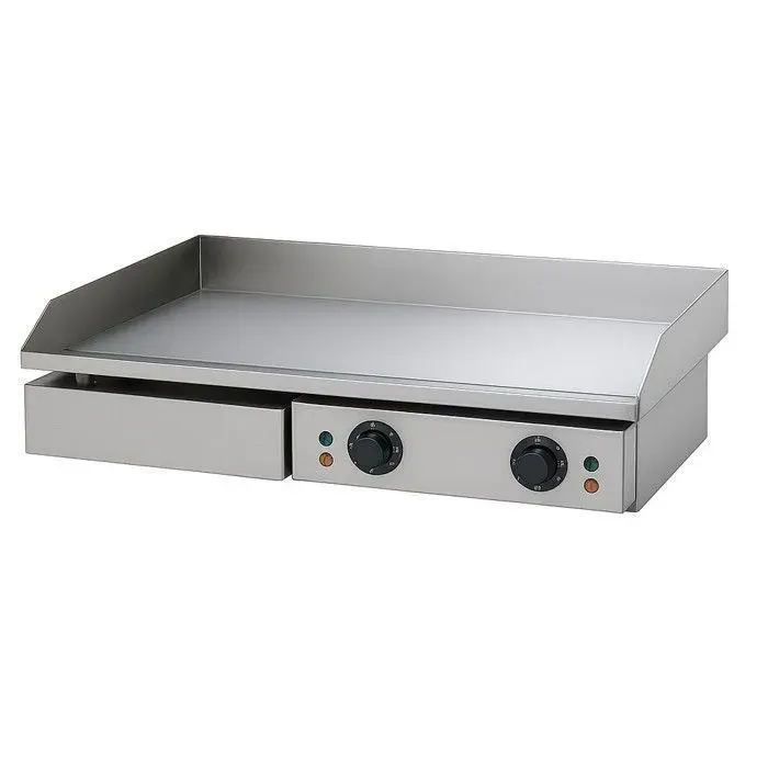 Plancha électrique lisse - 73 cm - 44 kW - Thermostat 50–300°C - Surface 730 x 470 mm