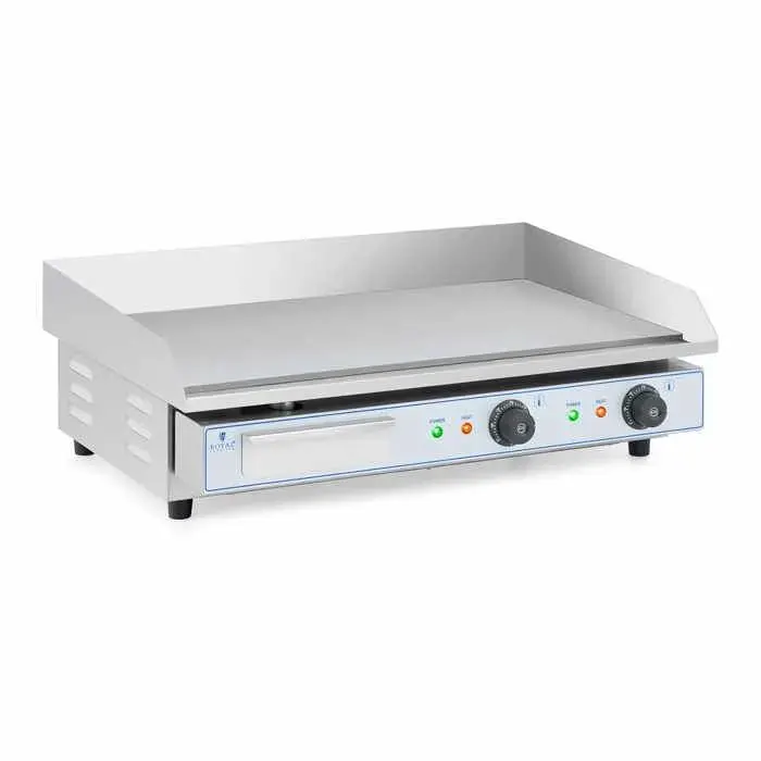 Plancha électrique professionnelle en acier inoxydable pour restaurant de table double 2 feux 73 x