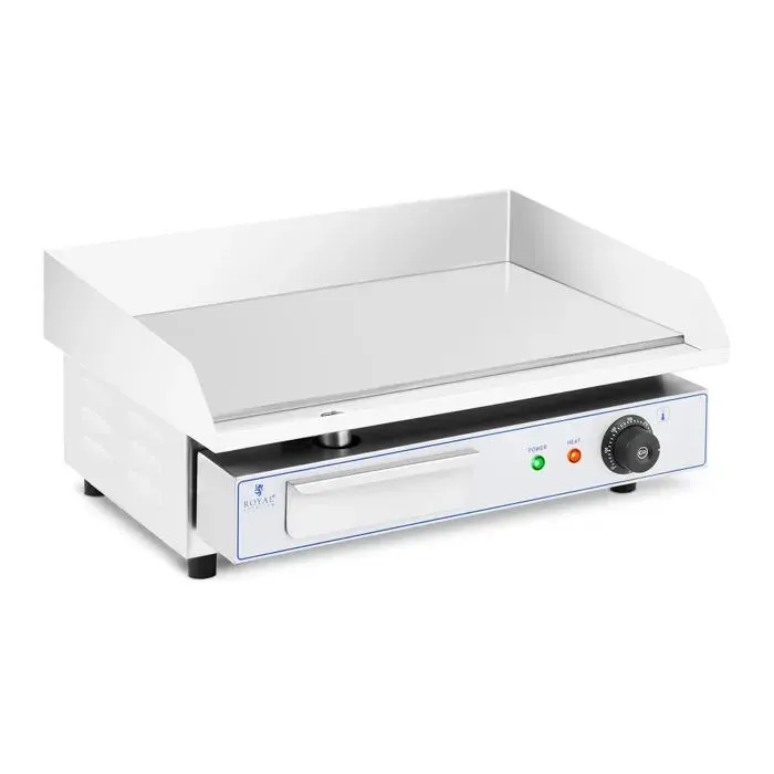 Plancha électrique professionnelle en inox pour restaurant de table 1 feu 55 x 40 cm