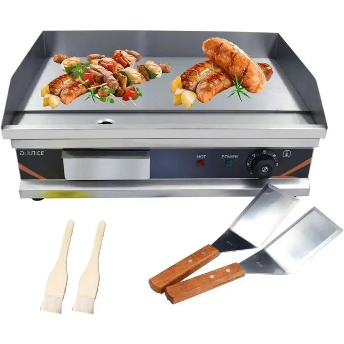 Plancha électrique professionnelle inox 3000W DULNICE