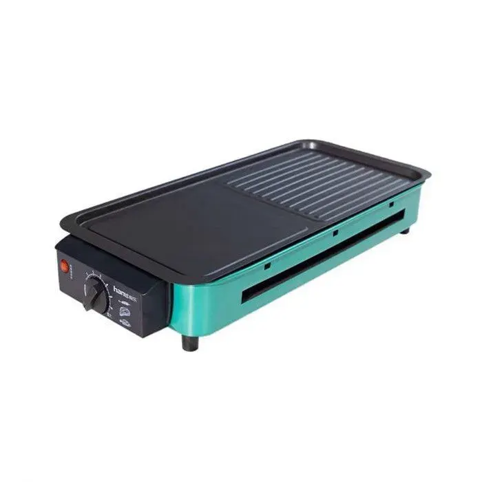Plancha électrique - SONOOK - 3 en 1 - 2000W - Revêtement antiadhésif - Surface 6-8 personnes — coloris Noire