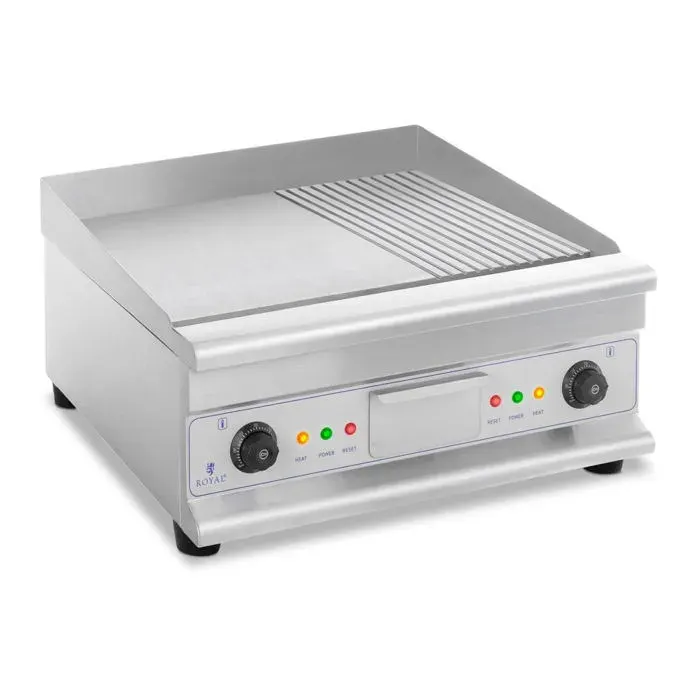 Plancha grill électrique nervurée double 60 cm 6 400 watts 14_0002861