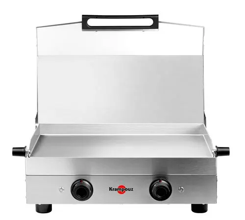 Plancha Krampouz Style Double inox électrique 2500 W Inox Noir