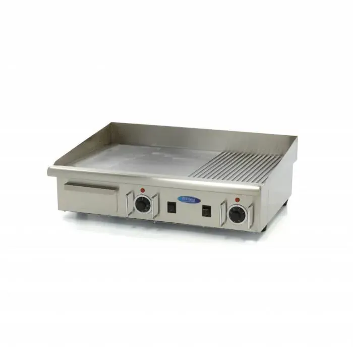 Plancha Moitié Lisse Moitié Rainurée - 73 cm - 400V
