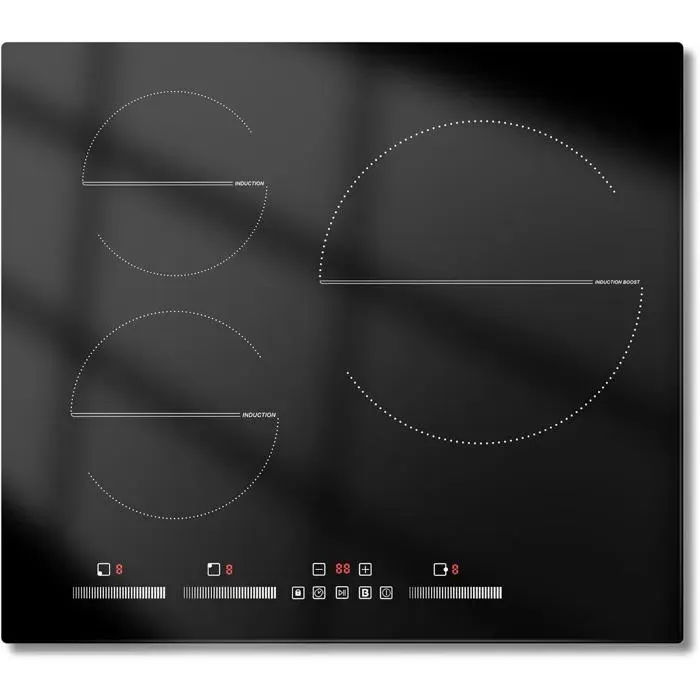 Plaque À Induction 3 Feux Encastrable 60 cm6500W