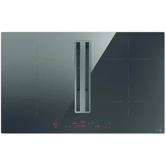 Plaque à induction aspirante - TURBOAIR - Impulso - 4 feux - 83 cm - Noir