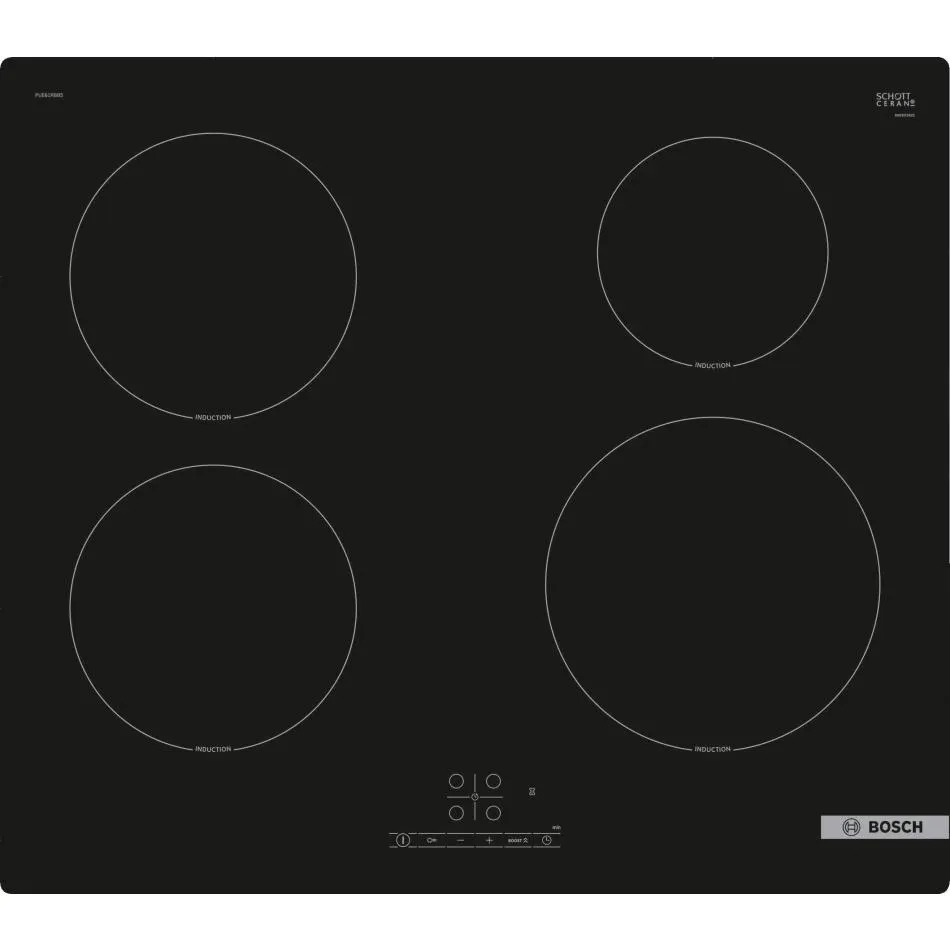 Plaque à induction BOSCH PUE61RBB5E — coloris Noir