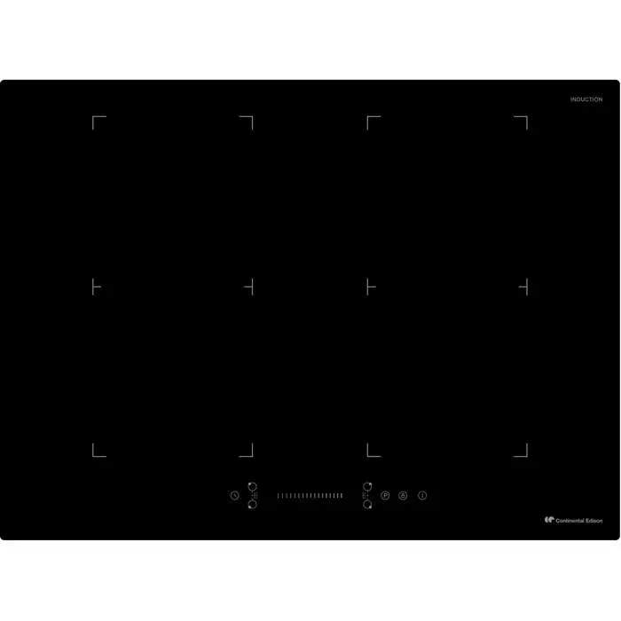 Plaque à induction - CONTINENTAL EDISON - 4 foyers - 7200 W - 70 cm - CETI724Z2FLEX - Noir