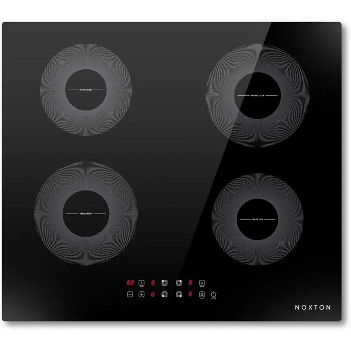Plaque à induction encastrable - CACTOSE - 60 cm - 4 feux 7200W - Boost - Verrouillage enfants