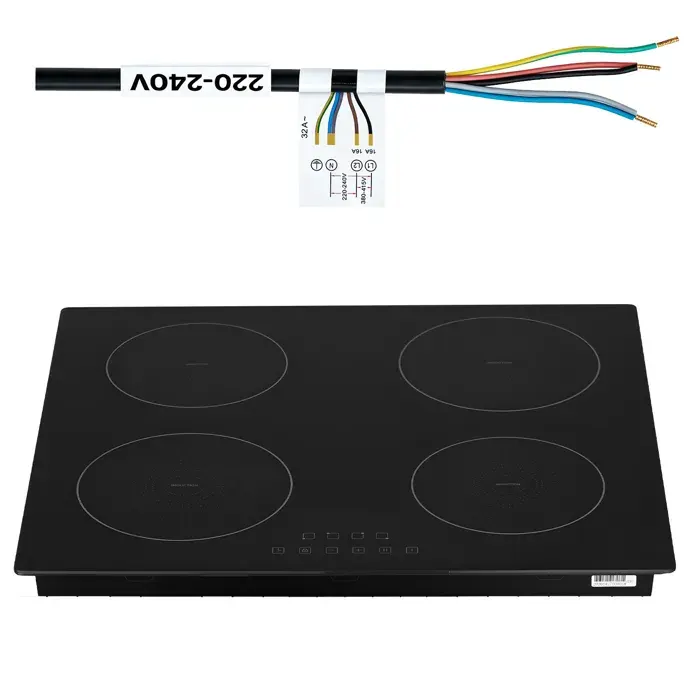 Plaque à induction encastrable - DUOKU - SK-70IHB4T1P-S - 4 zones - 7000 W - Écran tactile LED
