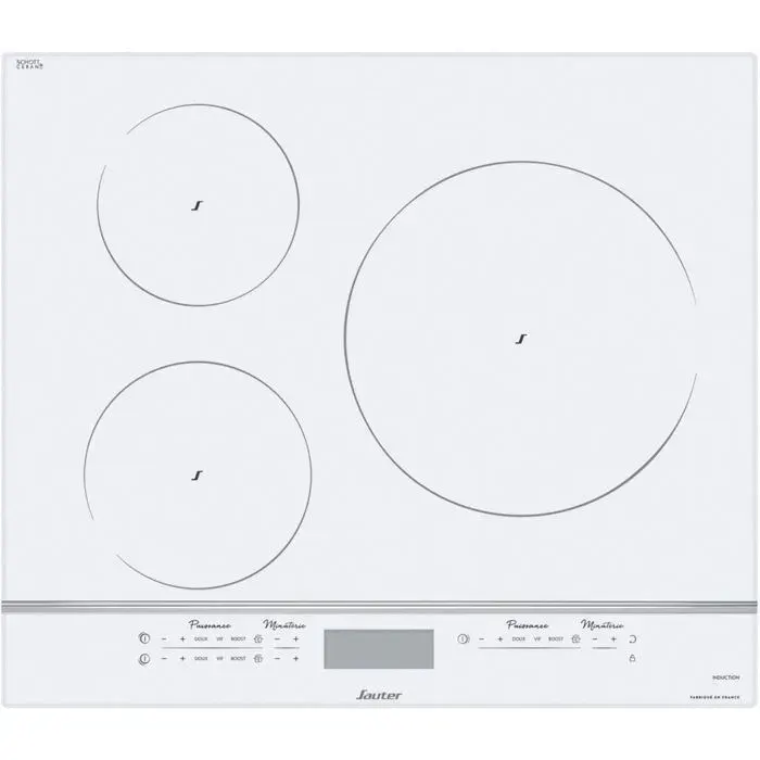 Plaque à induction encastrable - Sauter - Foyer amplitude 28 cm - 3600 W - 12 positions de cuisson - 3 accès directs