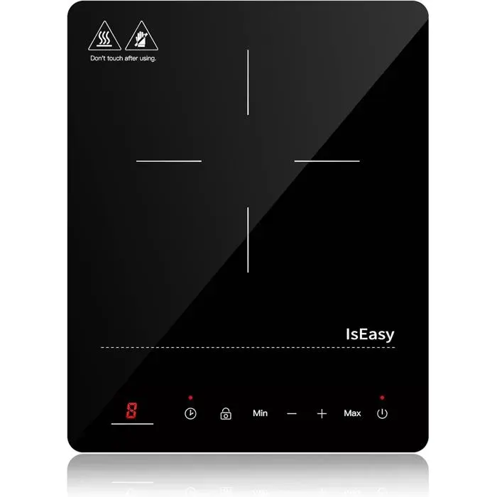 Plaque À Induction Portable 2100W1 FeuMinuterieVerrouillage De Sécurité Enfant