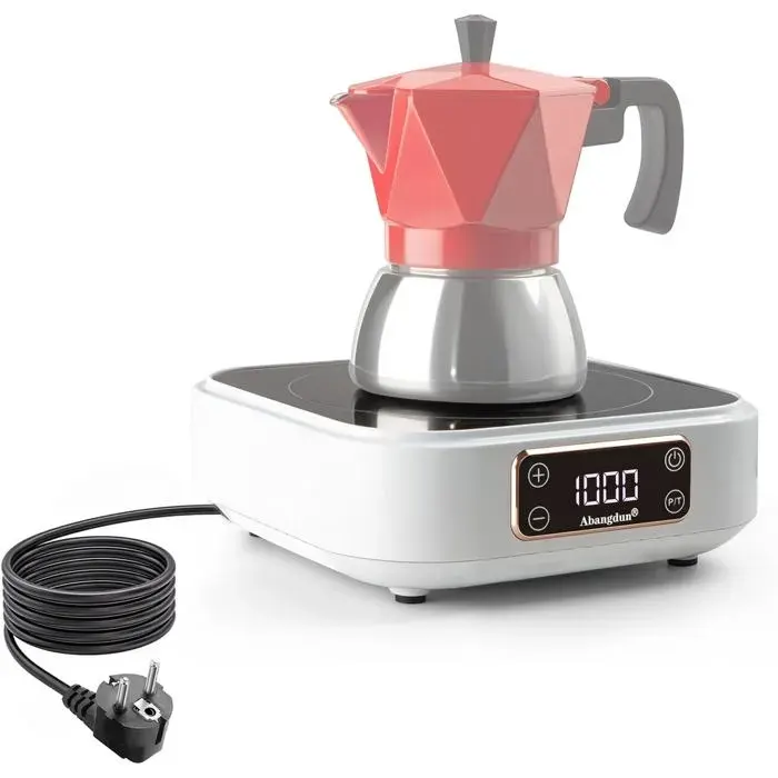 Plaque à induction portable - LEHRING - Mini plaque induction 1000W - Dimensions compactes 18x18x7 cm