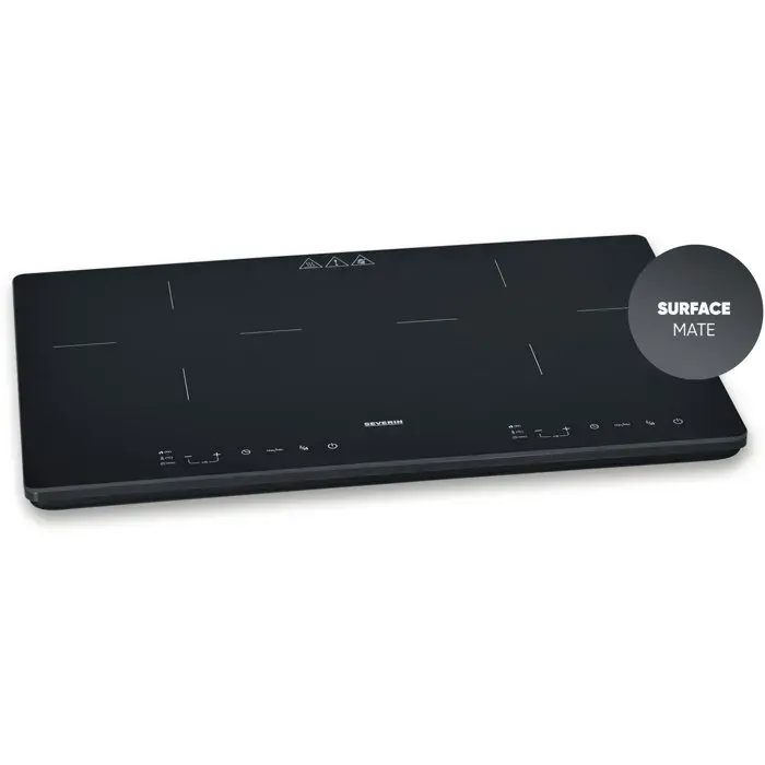 Plaque à induction portable - SEVERIN - 2 foyers - 600 x 38 x 42 cm - Noir - DK1033