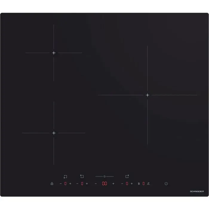 Plaque à induction - SCHNEIDER - 3 foyers - 52 x 59 x 55 cm - SCTI630N1S