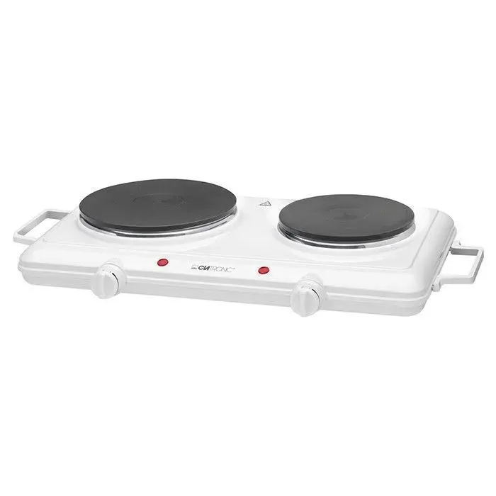Plaque chauffante double - CLATRONIC - DKP 3583 - 2500W - 2 foyers - thermostats réglage continu