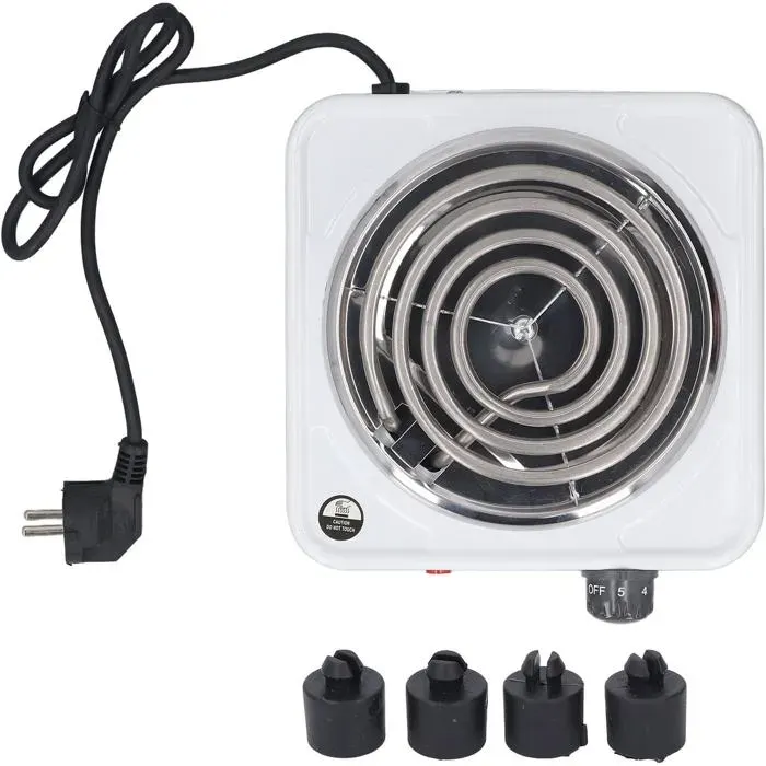 Plaque Chauffante Électrique Portable 1500W Compacte À Spirale Unique Pour Camping Bureau Et Maison Réglable En Températur[AA362]