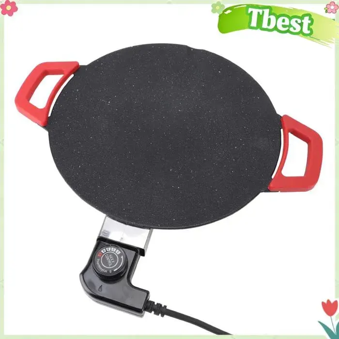 Plaque chauffante électrique - TBEST - Grill 30 cm - multifonction - antiadhésive - Prise UE 220V
