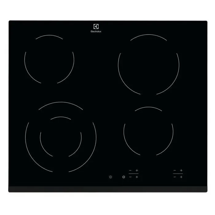 Plaque chauffante en céramique - ELECTROLUX - EHF6241FOK - 4 brûleurs - Noir