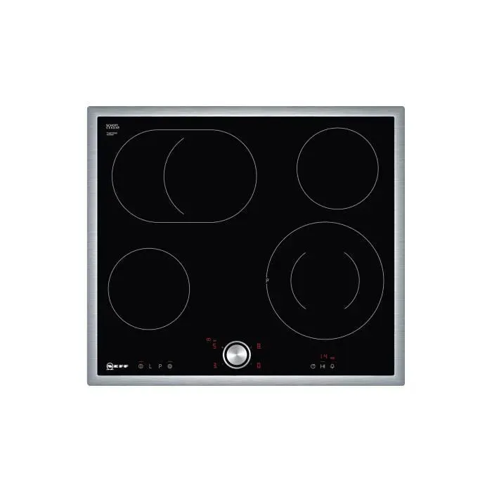 Plaque chauffante en céramique NEFF T16BT76N0 - Noir - 4 brûleurs - 7500 W - Tactile