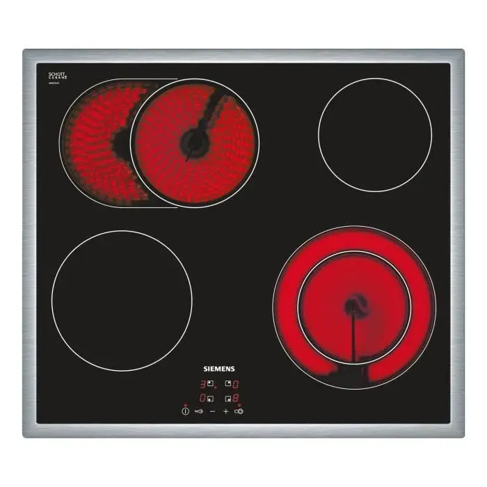 Plaque chauffante en céramique - SIEMENS ET645HN17E - Noir - 1200 W - 2000 W - 2200 W