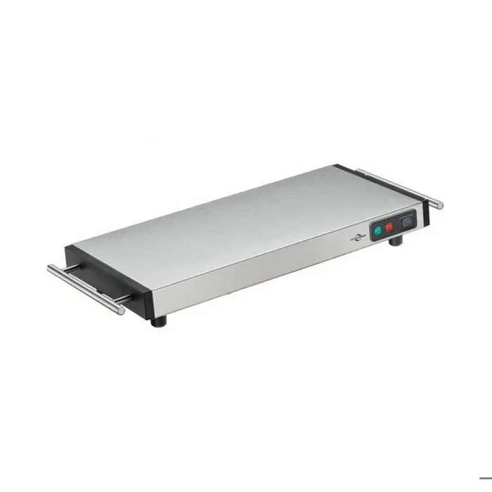 Plaque chauffante - KUCHENPROFI - Chauffe-plat électrique 60 min - 1100W - Inox brossé