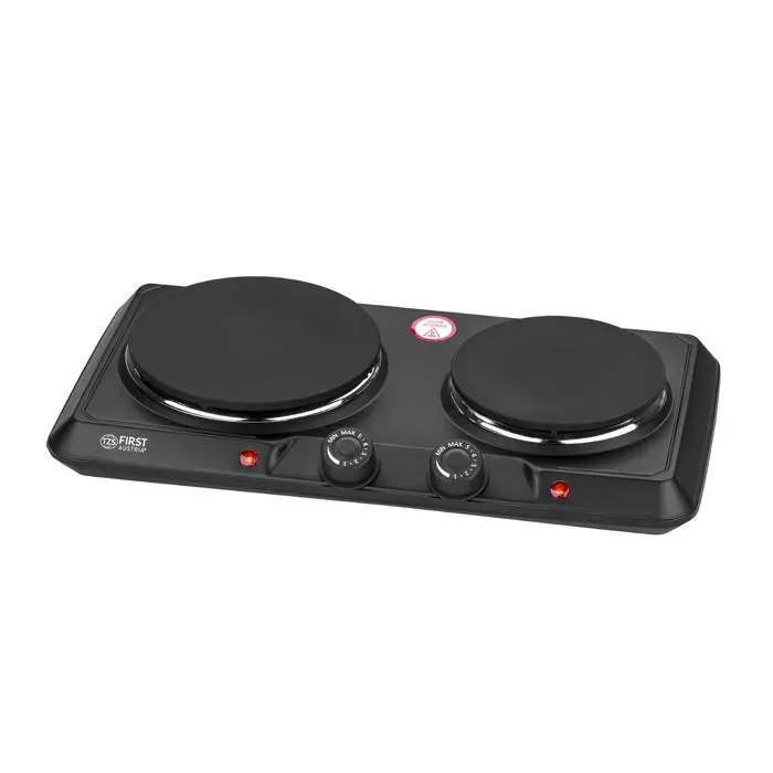 Plaque de cuisson - 2500W - double plaque - Table de cuisson Noir
