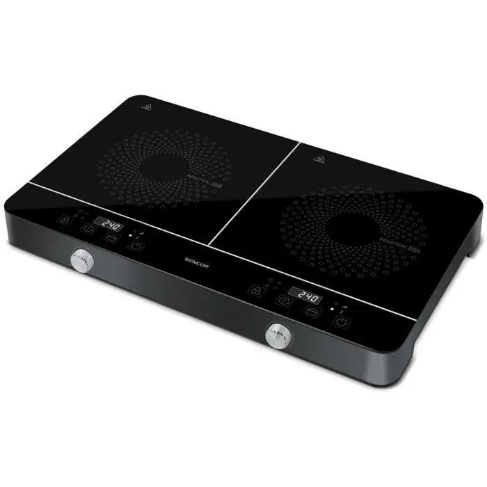 Plaque de cuisson à double induction - SENCOR - SCP 4201GY - 3500 W - 2 foyers - Ecran LCD - Gris