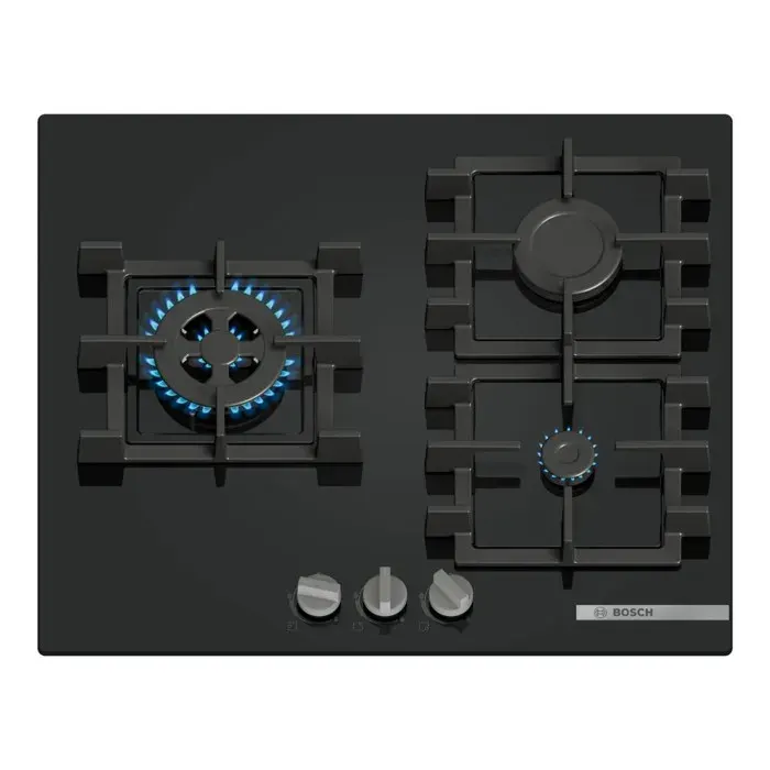 Plaque de Cuisson à Gaz Bosch Série 4 3 Zones 7300W Noir - PNC6B6K40