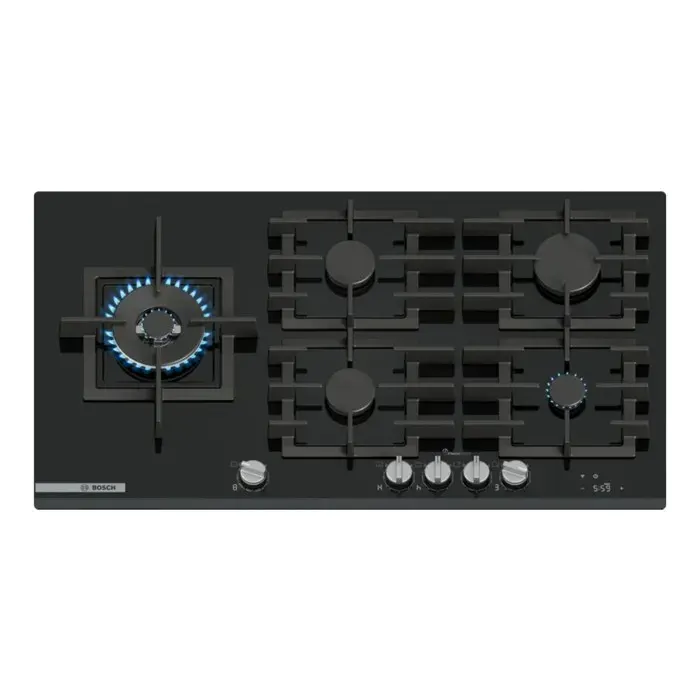 Plaque de Cuisson à Gaz Bosch Série 8 5 Zones 12500W Noire - PRS9A6H40