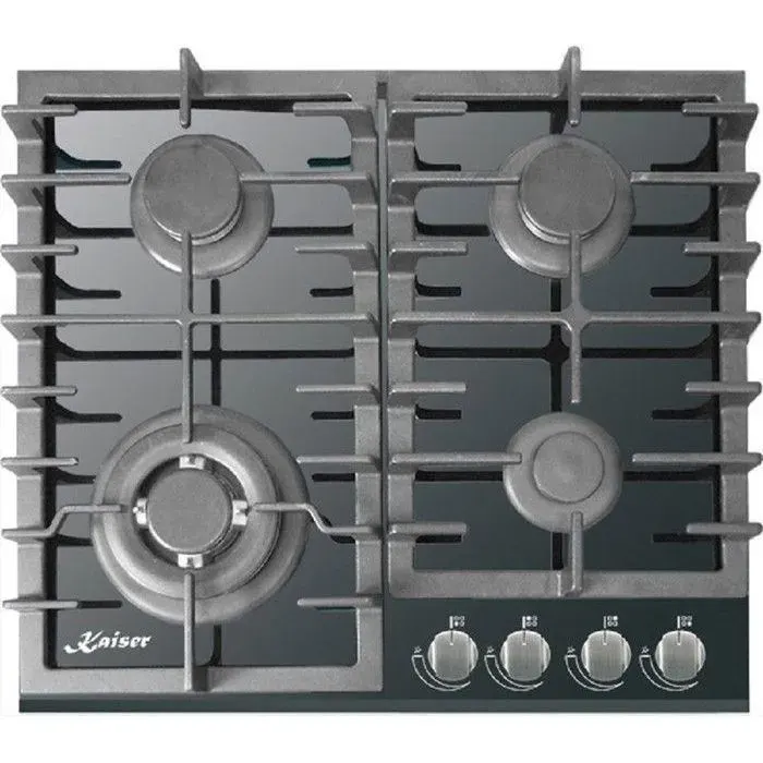 Plaque de cuisson à gaz - Kaiser - KCG 6383 - 60 cm - 4 brûleurs - WOK 38 kW