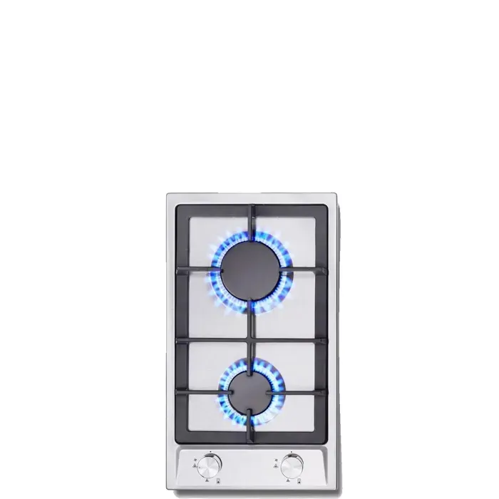 Plaque de cuisson à gaz puissance de 4200W allumage électronique design en acier inoxydable durable
