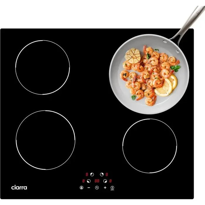 Plaque De Cuisson À Induction-4 Foyer 6000W-Table De Cuisson Encastrable-Commande Tactile-9 Niveaux-Cbbih604-D