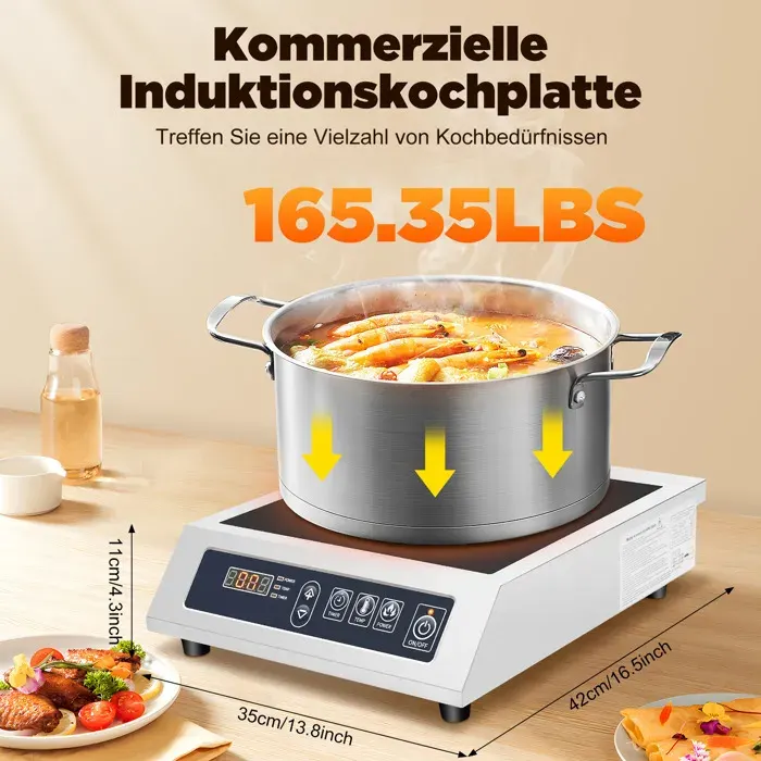 Plaque de cuisson à induction commerciale 3500 W Plaque de cuisson à induction portable
