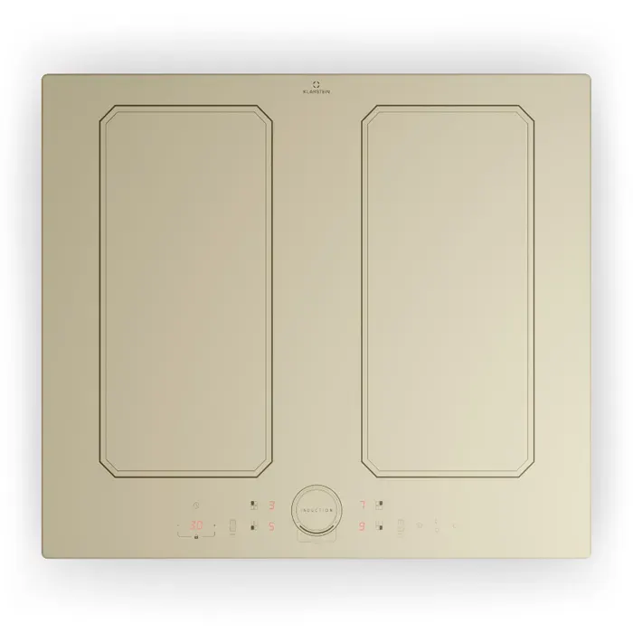 Plaque de cuisson à induction - Klarstein Victoria 4 Flex - encastrable - 7000 W - 2 zones Flex - minuterie - Ivoire