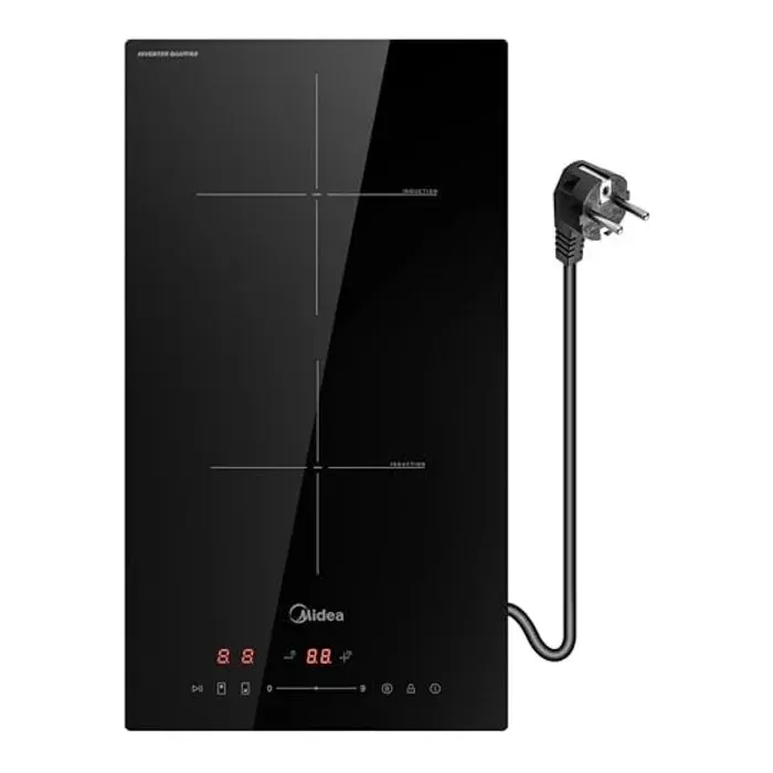 Plaque de cuisson à induction - MIDEA - 2 feux 3500W - 52 cm - Vitrocéramique - Contrôle tactile — coloris Noir