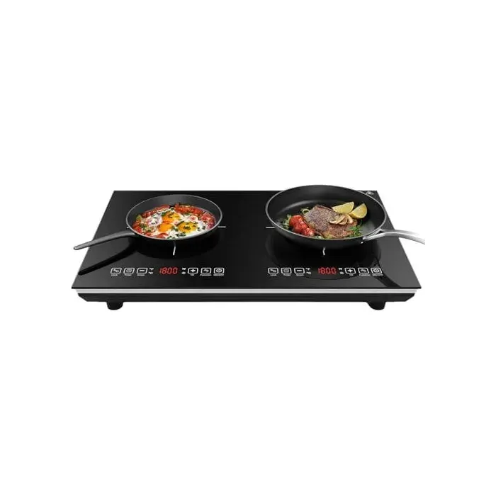 Plaque de cuisson à induction - Portable - 2 feux - 3600W - Écran LED tactile