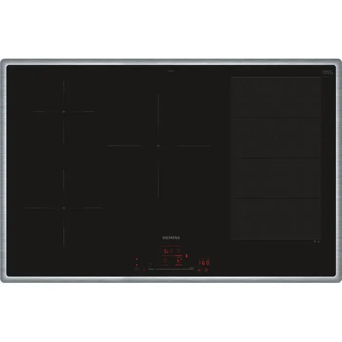 Plaque de cuisson à induction - Siemens - EX845HVC1E - 80 cm - Noir - Varioinduction - TouchSlider