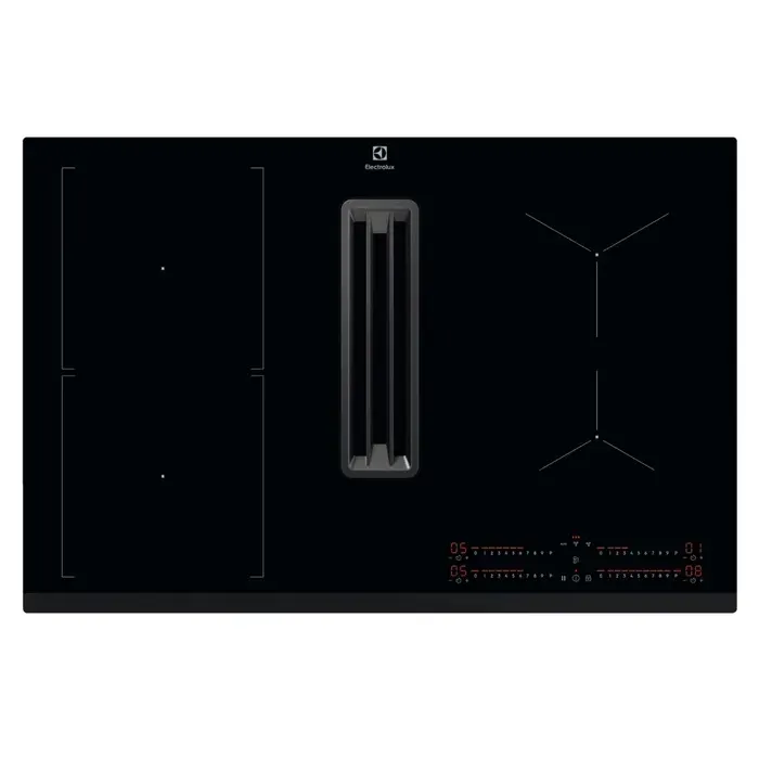 Plaque de cuisson aspirante à induction - ELECTROLUX - 4 foyers - 78 x 52 cm - KCC83443