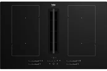 Plaque de cuisson avec hotte intégrée Beko HIXI84701UP noir